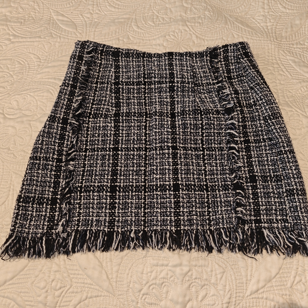 SHEIN Monochrome Tweed Pencil Skirt